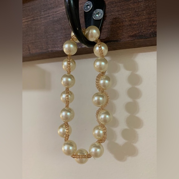 Faux pearl and beaded necklace + bracelet set - Picture 5 of 9